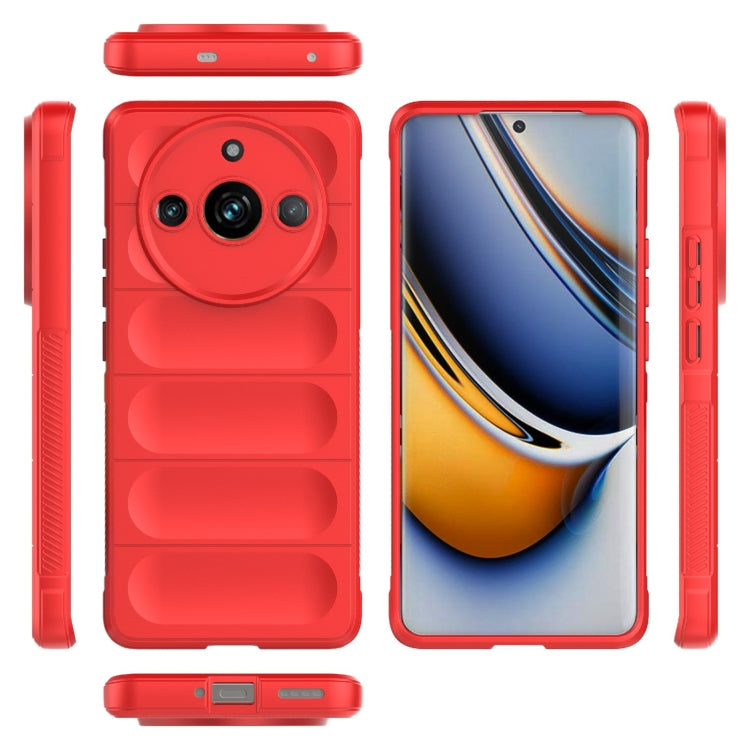For Realme 11 Pro 5G/11 Pro+ 5G Magic Shield TPU + Flannel Phone Case(Black) - Realme Cases by PMC TechLife | Online Shopping South Africa | PMC TechLife | Buy Now Pay Later Mobicred