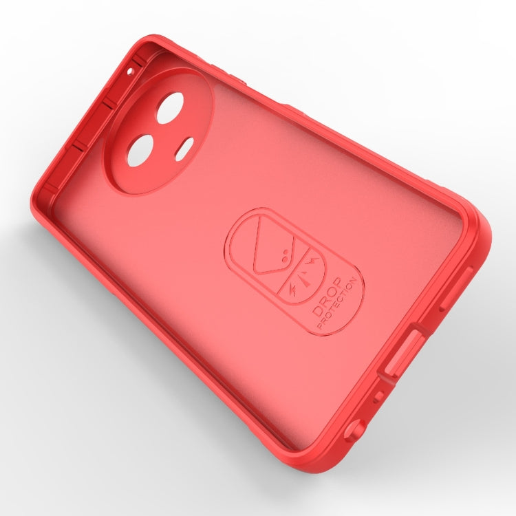 For Realme 11 5G Global Magic Shield TPU + Flannel Phone Case(Grey) - Realme Cases by PMC TechLife | Online Shopping South Africa | PMC TechLife | Buy Now Pay Later Mobicred