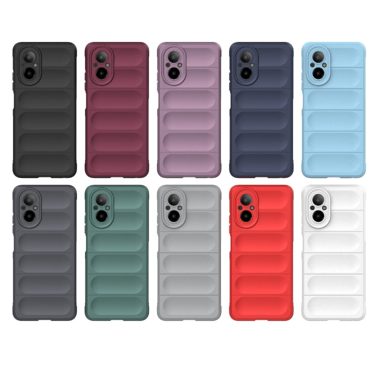 For Realme C67 4G Global Magic Shield TPU + Flannel Phone Case(Black) - Realme Cases by PMC TechLife | Online Shopping South Africa | PMC TechLife | Buy Now Pay Later Mobicred