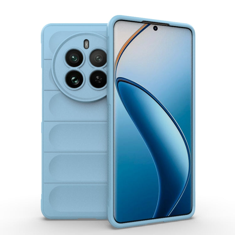 For Realme 12 Pro 5G / 12 Pro+ Magic Shield TPU + Flannel Phone Case(Light Blue) - Realme Cases by PMC TechLife | Online Shopping South Africa | PMC TechLife | Buy Now Pay Later Mobicred
