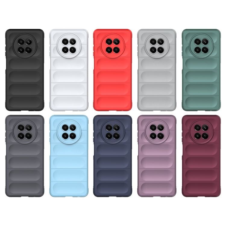 For Realme 12 5G Global Magic Shield TPU + Flannel Phone Case(Grey) - Realme Cases by PMC TechLife | Online Shopping South Africa | PMC TechLife | Buy Now Pay Later Mobicred