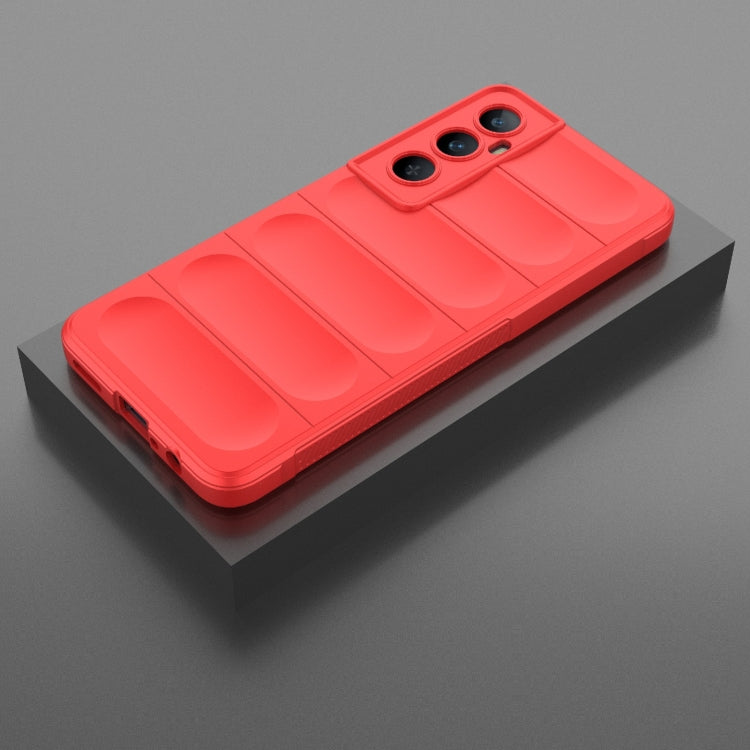 For Realme C65 4G Global Magic Shield TPU + Flannel Phone Case(Red) - Realme Cases by PMC TechLife | Online Shopping South Africa | PMC TechLife | Buy Now Pay Later Mobicred