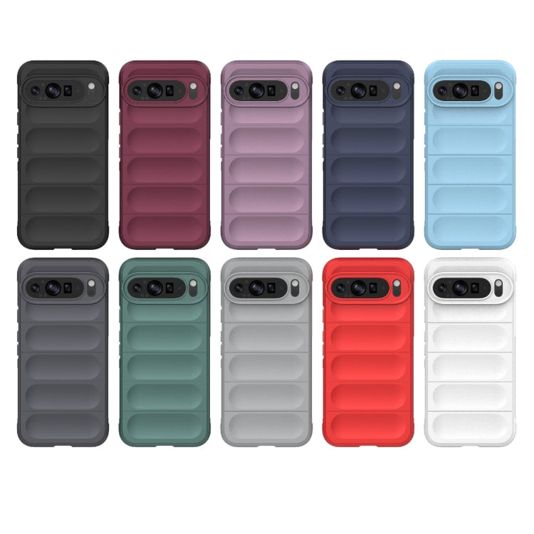 For Google Pixel 9 Pro XL 5G Magic Shield TPU + Flannel Phone Case(Wine Red) - Google Cases by PMC TechLife | Online Shopping South Africa | PMC TechLife | Buy Now Pay Later Mobicred