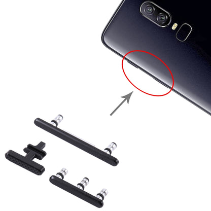 For OnePlus 6 Power Button + Volume Control Button(Jet Black) - Home key & Side Key by PMC Jewellery | Online Shopping South Africa | PMC Jewellery