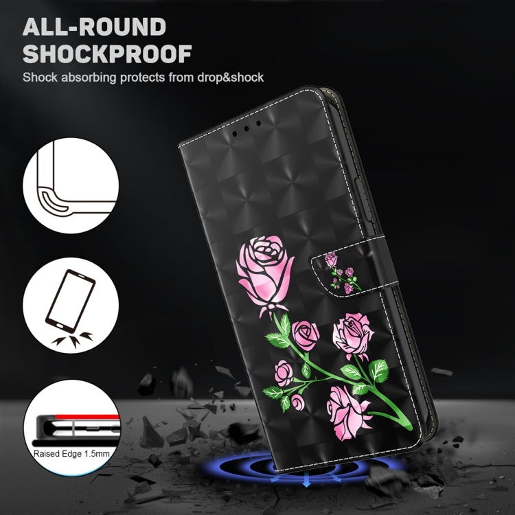 For Xiaomi 13 Ultra 3D Painted Pattern Leather Phone Case(Rose) - 13 Ultra Cases by PMC TechLife | Online Shopping South Africa | PMC TechLife | Buy Now Pay Later Mobicred