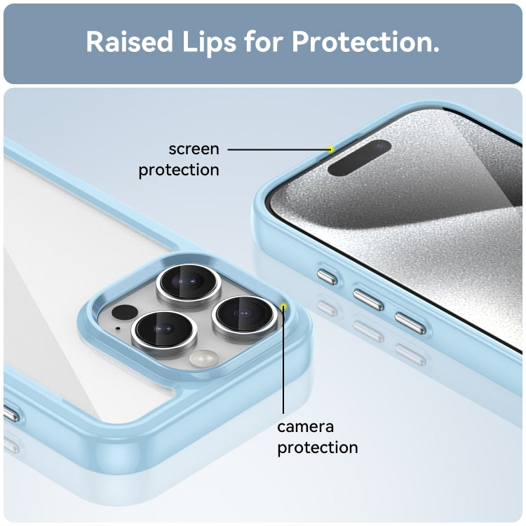 For iPhone 16 Pro Colorful Series Acrylic + TPU Phone Case(Blue) - iPhone 16 Pro Cases by PMC TechLife | Online Shopping South Africa | PMC TechLife | Buy Now Pay Later Mobicred