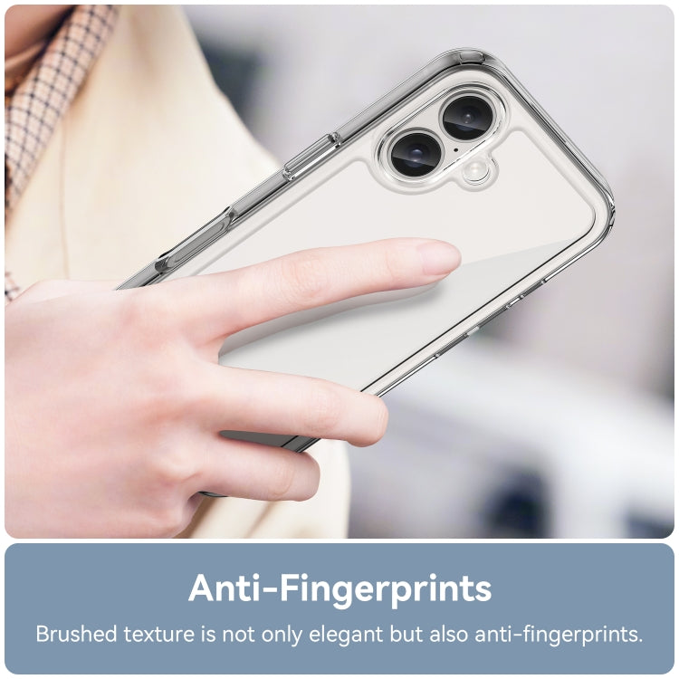 For iPhone 16 Colorful Series Acrylic + TPU Phone Case(Transparent) - iPhone 16 Cases by PMC TechLife | Online Shopping South Africa | PMC TechLife | Buy Now Pay Later Mobicred