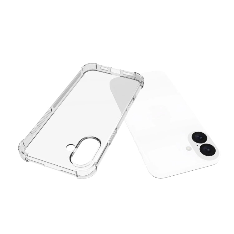 For iPhone 16 Plus Shockproof Non-slip Thickening TPU Phone Case(Transparent) - More iPhone Cases by PMC TechLife | Online Shopping South Africa | PMC TechLife