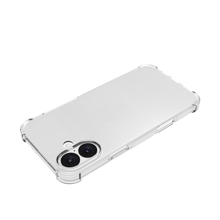 For iPhone 16 Plus Shockproof Non-slip Thickening TPU Phone Case(Transparent) - More iPhone Cases by PMC TechLife | Online Shopping South Africa | PMC TechLife