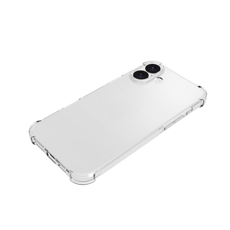 For iPhone 16 Plus Shockproof Non-slip Thickening TPU Phone Case(Transparent) - More iPhone Cases by PMC TechLife | Online Shopping South Africa | PMC TechLife