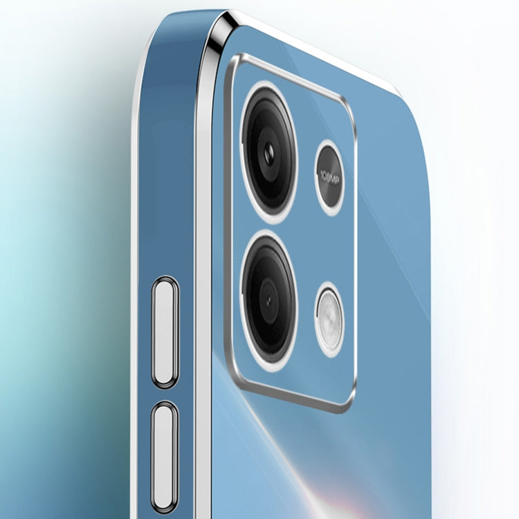 For Xiaomi Redmi Note 13 4G XINLI Straight Edge 6D Electroplate TPU Phone Case with Ring Holder(Celestial Blue) - Note 13 Cases by XINLI | Online Shopping South Africa | PMC TechLife | Buy Now Pay Later Mobicred