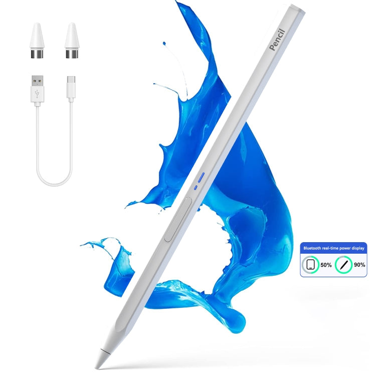 BP19-BL Type-C Universal Magnetic Hexagon Bluetooth Stylus Pen(White) - Stylus Pen by PMC Jewellery | Online Shopping South Africa | PMC Jewellery