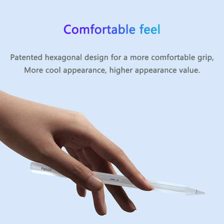 BP19-BL Type-C Universal Magnetic Hexagon Bluetooth Stylus Pen(White) - Stylus Pen by PMC TechLife | Online Shopping South Africa | PMC TechLife