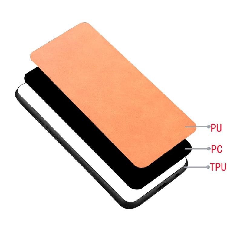 For Google Pixel 9 Pro Sewing Cow Pattern Skin PC + PU + TPU Phone Case(Orange) - Google Cases by PMC TechLife | Online Shopping South Africa | PMC TechLife | Buy Now Pay Later Mobicred