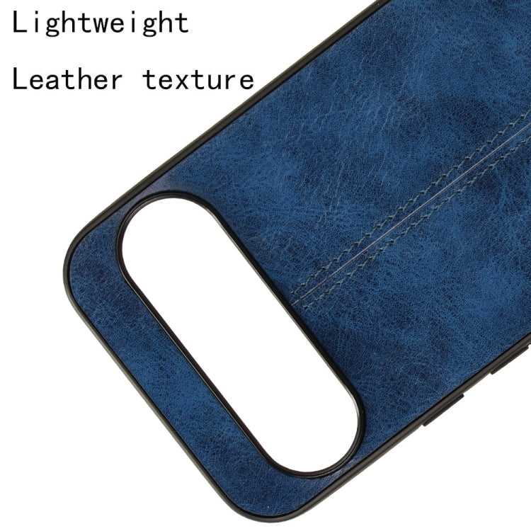 For Google Pixel 9 Sewing Cow Pattern Skin PC + PU + TPU Phone Case(Blue) - Google Cases by PMC TechLife | Online Shopping South Africa | PMC TechLife | Buy Now Pay Later Mobicred