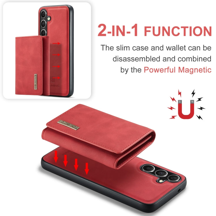 For Samsung Galaxy S24+ 5G DG.MING M1 Series 3-Fold Multi Card Wallet + Magnetic Phone Case(Red) - Galaxy S24+ 5G Cases by DG.MING | Online Shopping South Africa | PMC Jewellery | Buy Now Pay Later Mobicred