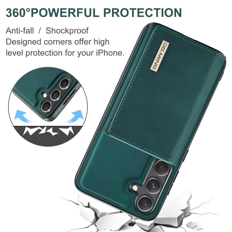 For Samsung Galaxy S24+ 5G DG.MING M1 Series 3-Fold Multi Card Wallet + Magnetic Phone Case(Green) - Galaxy S24+ 5G Cases by DG.MING | Online Shopping South Africa | PMC Jewellery | Buy Now Pay Later Mobicred