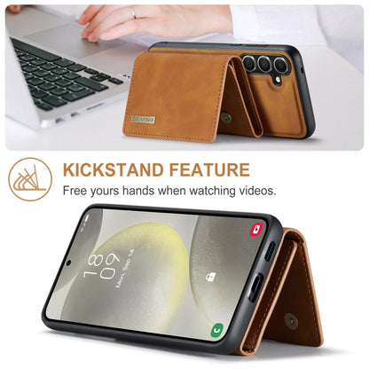 For Samsung Galaxy S24+ 5G DG.MING M1 Series 3-Fold Multi Card Wallet + Magnetic Phone Case(Brown) - Galaxy S24+ 5G Cases by DG.MING | Online Shopping South Africa | PMC Jewellery | Buy Now Pay Later Mobicred