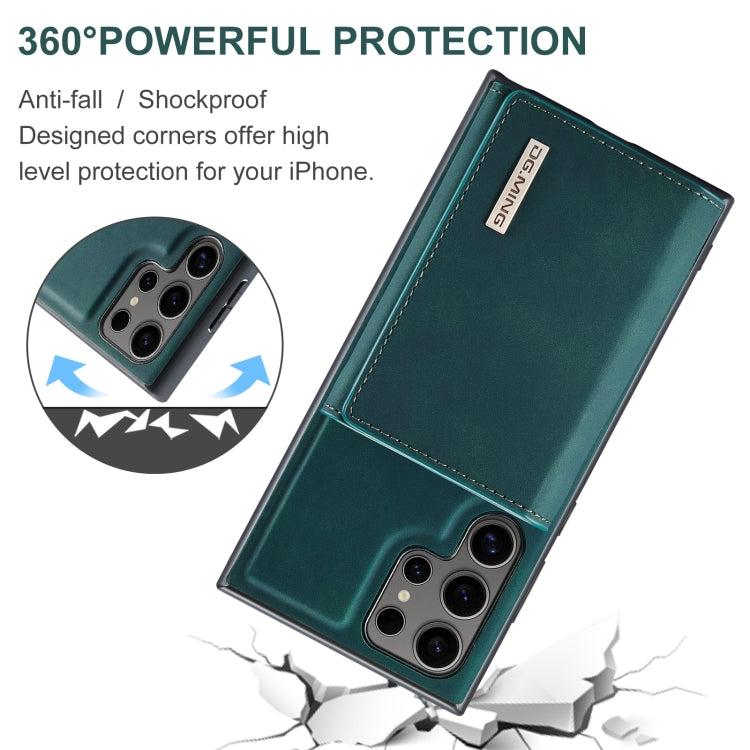 For Samsung Galaxy S24 Ultra 5G DG.MING M1 Series 3-Fold Multi Card Wallet + Magnetic Phone Case(Green) - Galaxy S24 Ultra 5G Cases by DG.MING | Online Shopping South Africa | PMC Jewellery | Buy Now Pay Later Mobicred