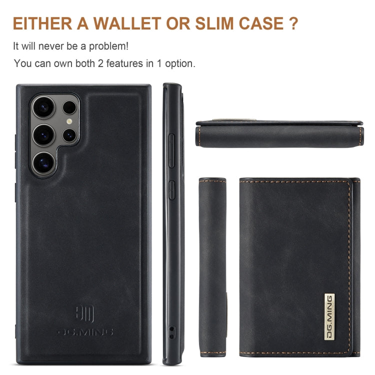 For Samsung Galaxy S24 Ultra 5G DG.MING M1 Series 3-Fold Multi Card Wallet + Magnetic Phone Case(Black) - Galaxy S24 Ultra 5G Cases by DG.MING | Online Shopping South Africa | PMC Jewellery | Buy Now Pay Later Mobicred