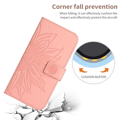 For Xiaomi Redmi Note 12S Skin Feel Sun Flower Embossed Flip Leather Phone Case with Lanyard(Pink) - Xiaomi Cases by PMC Jewellery | Online Shopping South Africa | PMC Jewellery | Buy Now Pay Later Mobicred