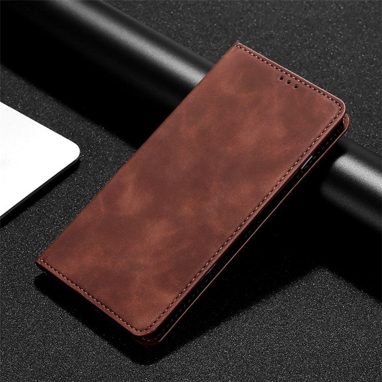 For Infinix Note 40 Pro 4G Skin Feel Magnetic Leather Phone Case(Dark Brown) - Infinix Cases by PMC TechLife | Online Shopping South Africa | PMC TechLife | Buy Now Pay Later Mobicred
