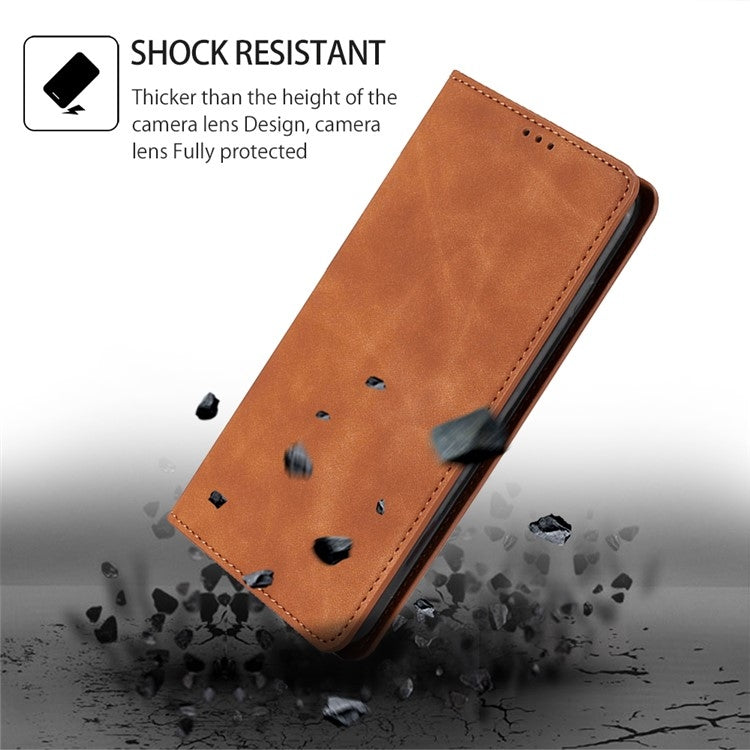 For Huawei Pura 70 Pro / Pro+ Skin Feel Magnetic Leather Phone Case(Light Brown) - Huawei Cases by PMC Jewellery | Online Shopping South Africa | PMC Jewellery | Buy Now Pay Later Mobicred