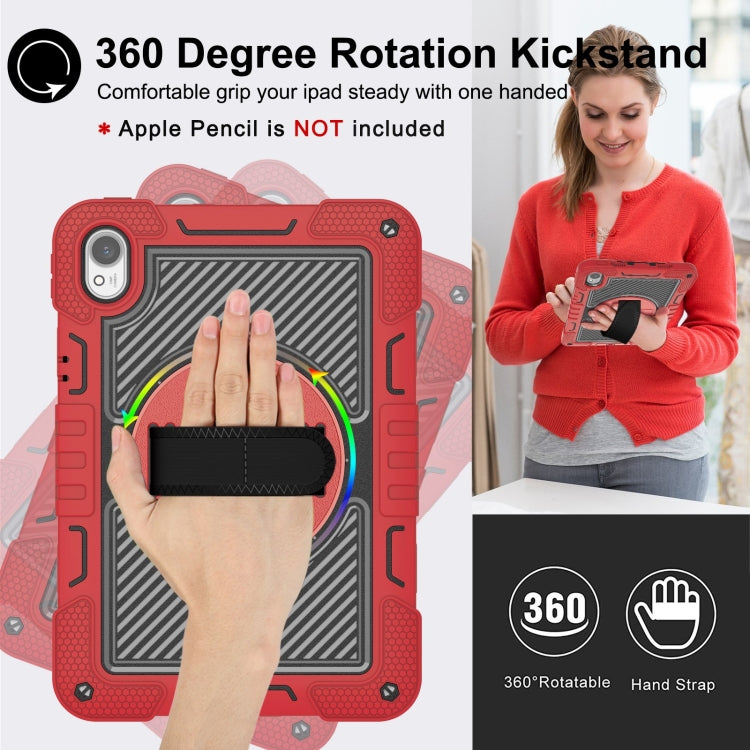 For Huawei MatePad 11.5 2023 360 Degree Rotation PC Contrast Silicone Tablet Case(Red + Black) - Huawei by PMC TechLife | Online Shopping South Africa | PMC TechLife | Buy Now Pay Later Mobicred
