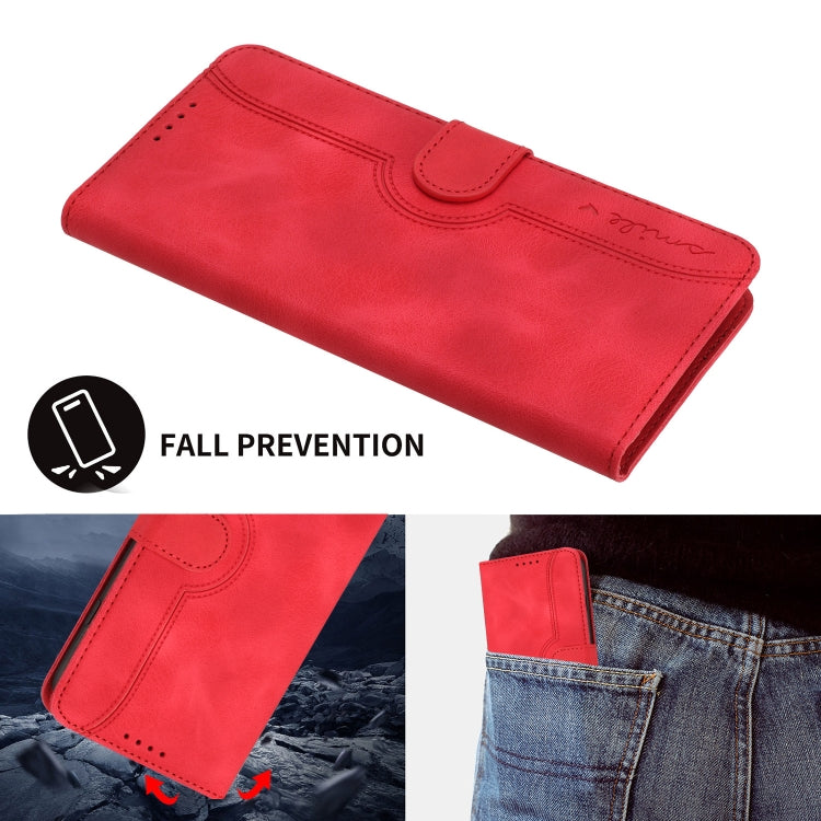 For Xiaomi Redmi 13C Heart Pattern Skin Feel Leather Phone Case(Red) - 13C Cases by PMC TechLife | Online Shopping South Africa | PMC TechLife | Buy Now Pay Later Mobicred
