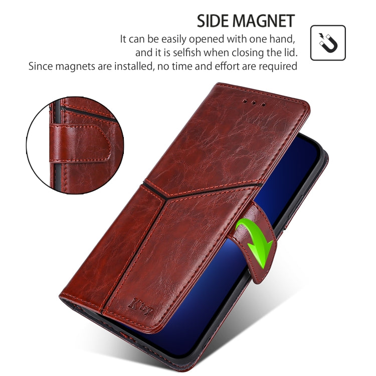 For Huawei Pura 70 Pro / 70 Pro+ 5G Geometric Stitching Leather Phone Case(Dark Brown) - Huawei Cases by PMC Jewellery | Online Shopping South Africa | PMC Jewellery | Buy Now Pay Later Mobicred