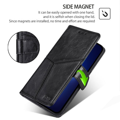 For Honor Magic6 Pro Geometric Stitching Leather Phone Case(Black) - Honor Cases by PMC Jewellery | Online Shopping South Africa | PMC Jewellery | Buy Now Pay Later Mobicred