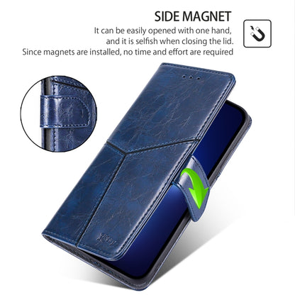 For Honor Magic6 Pro Geometric Stitching Leather Phone Case(Blue) - Honor Cases by PMC Jewellery | Online Shopping South Africa | PMC Jewellery | Buy Now Pay Later Mobicred