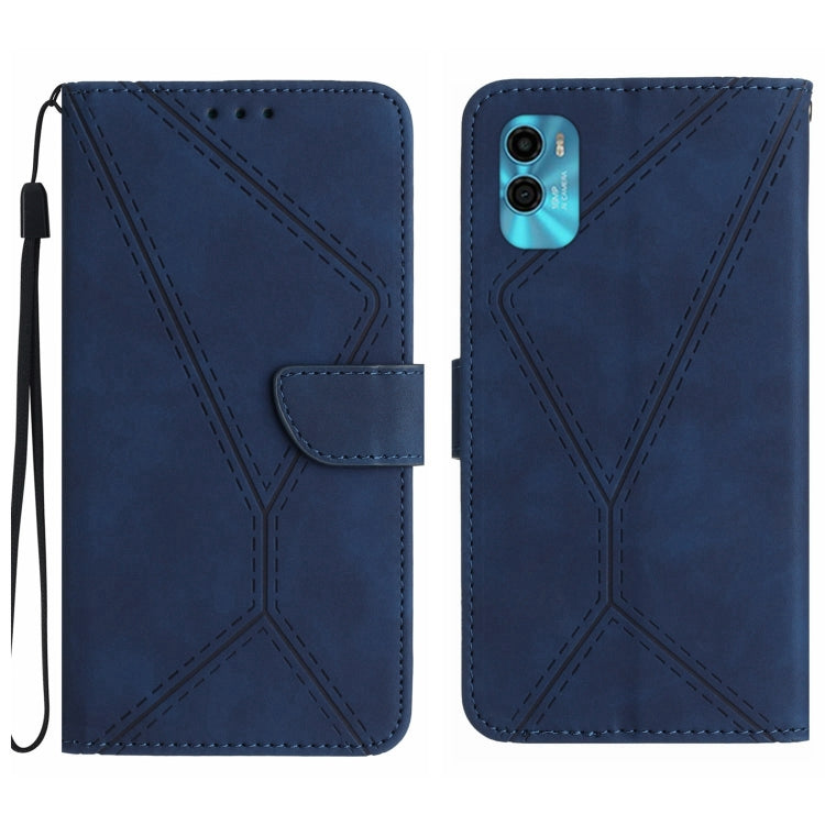 For Motorola Moto E22S / G22 4G Stitching Embossed Leather Phone Case(Blue) - free shipping - PMC TechLife - Order now!