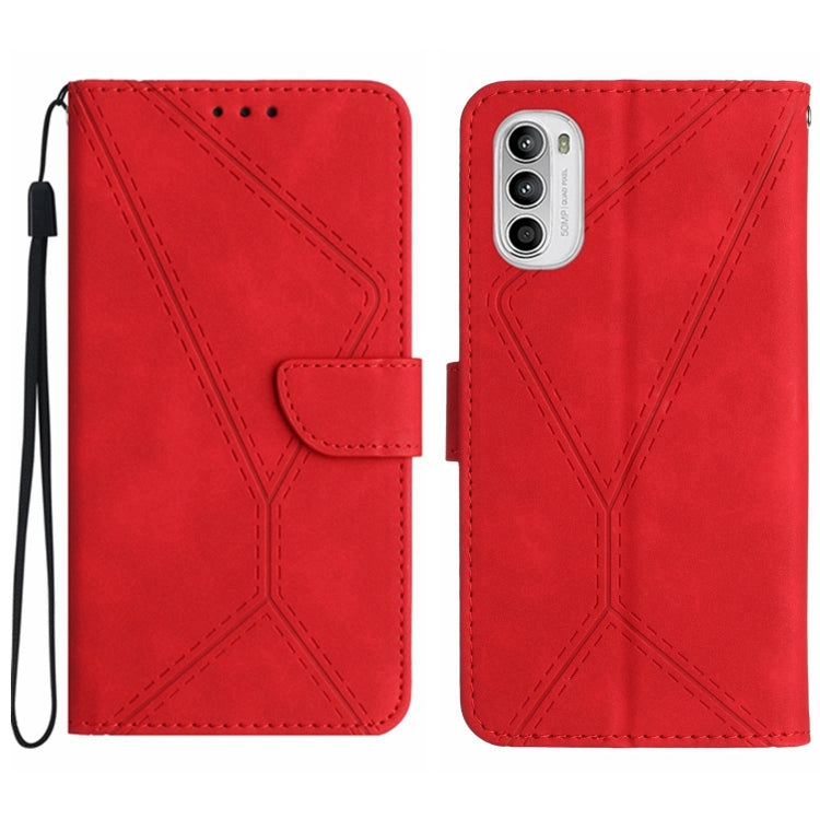 For Motorola Moto G Stylus 5G 2022 Stitching Embossed Leather Phone Case(Red) - free shipping - PMC TechLife - Order now!