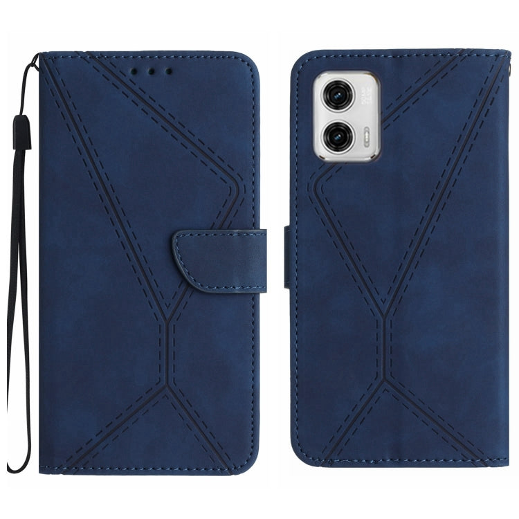 For Moto G53 5G / G23 / G13 4G Stitching Embossed Leather Phone Case(Blue) - free shipping - PMC TechLife - Order now!