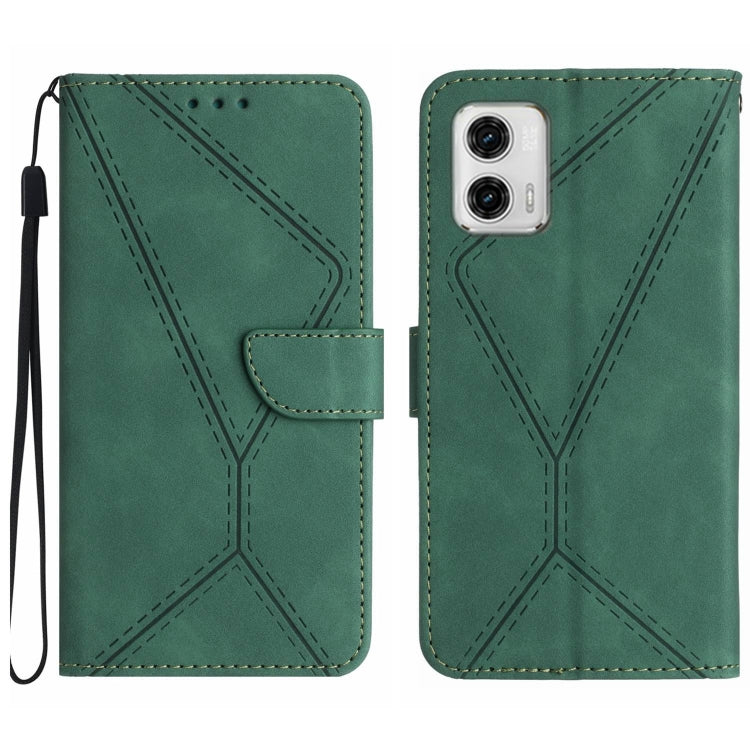 For Motorola Moto G73 5G Stitching Embossed Leather Phone Case(Green) - free shipping - PMC TechLife - Order now!