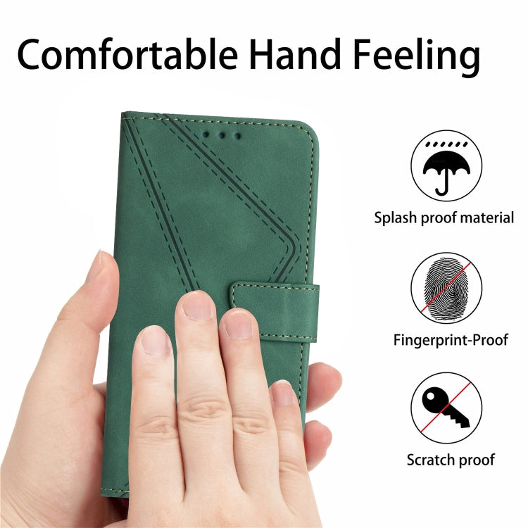 For Motorola Moto G54 Stitching Embossed Leather Phone Case(Green) - free shipping - PMC TechLife - Order now!