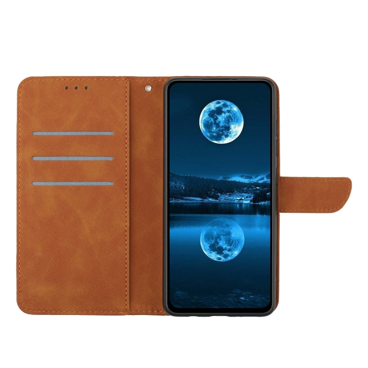 For Motorola Moto G Stylus 5G 2024 Stitching Embossed Leather Phone Case(Brown) - Motorola Cases by PMC Jewellery | Online Shopping South Africa | PMC Jewellery | Buy Now Pay Later Mobicred