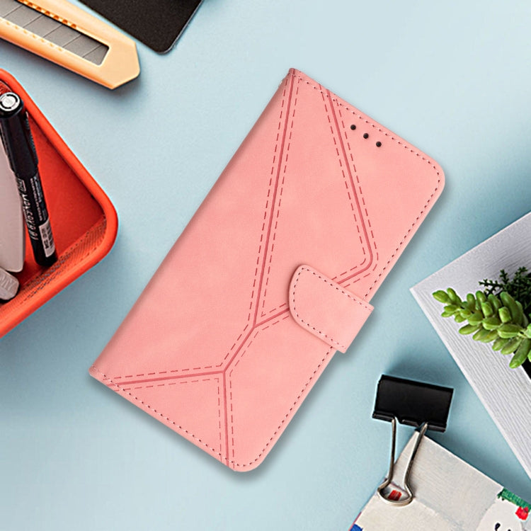 For Motorola Edge 50 5G Stitching Embossed Leather Phone Case(Pink) - free shipping - PMC TechLife - Order now!
