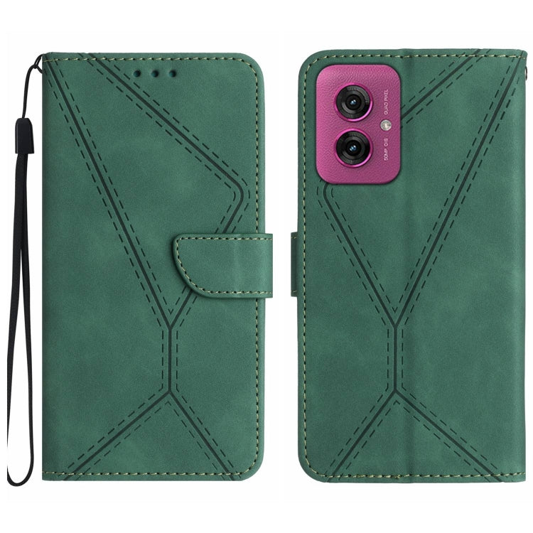 For Motorola Moto G55 5G Stitching Embossed Leather Phone Case(Green) - free shipping - PMC TechLife - Order now!