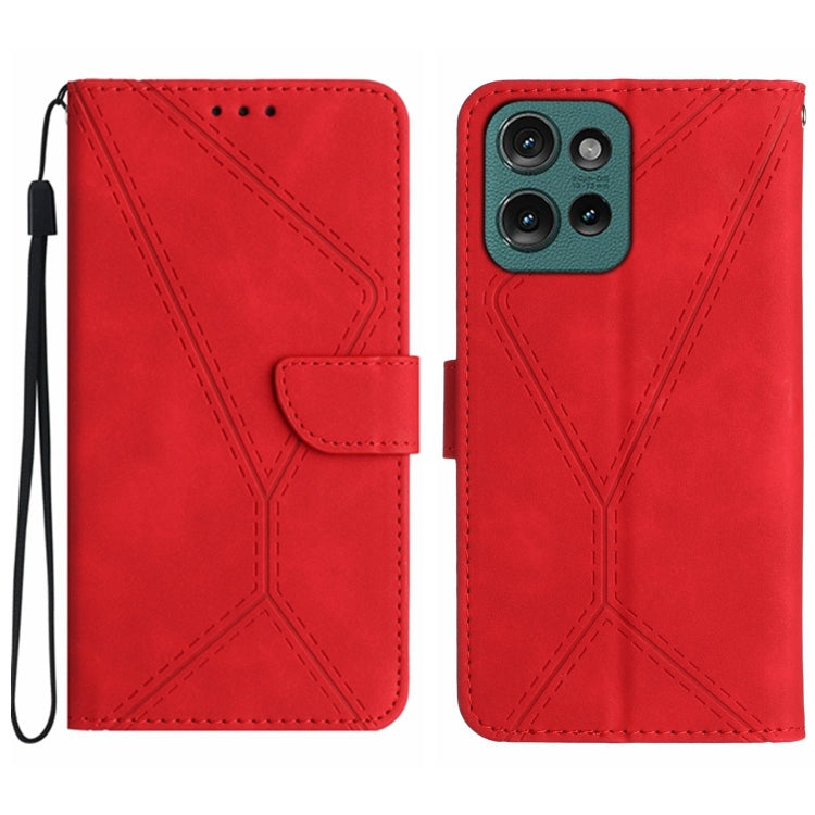 For Motorola Moto G75 5G Stitching Embossed Leather Phone Case(Red) - free shipping - PMC TechLife - Order now!