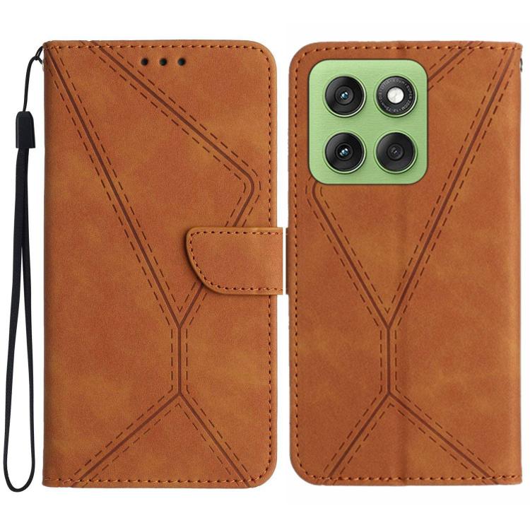 For Motorola Edge 60 Pro Stitching Embossed Leather Phone Case(Brown) - free shipping - PMC TechLife - Order now!