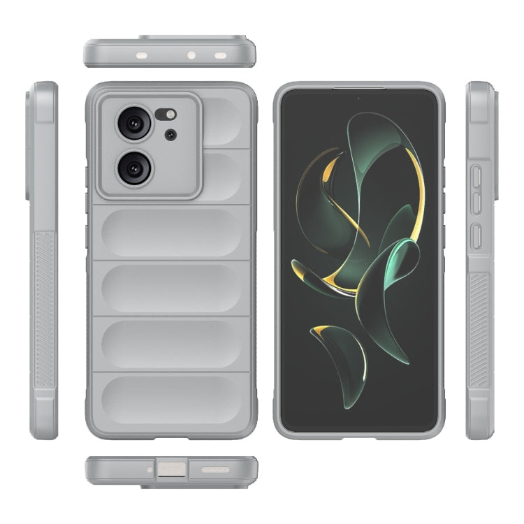 For Xiaomi Redmi K60 Ultra Magic Shield TPU + Flannel Phone Case(Grey) - Redmi K60 Ultra Cases by PMC TechLife | Online Shopping South Africa | PMC TechLife | Buy Now Pay Later Mobicred