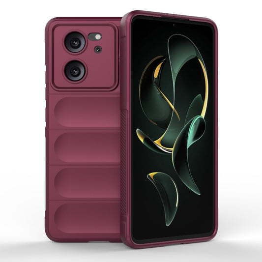 For Xiaomi Redmi K60 Ultra Magic Shield TPU + Flannel Phone Case(Wine Red) - Redmi K60 Ultra Cases by PMC Jewellery | Online Shopping South Africa | PMC Jewellery | Buy Now Pay Later Mobicred