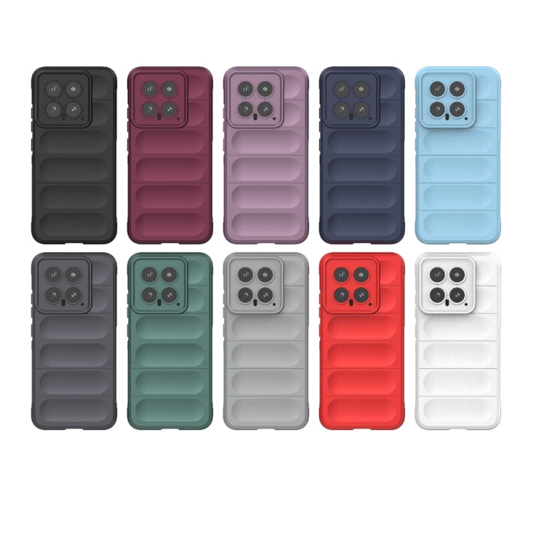 For Xiaomi 14 5G Magic Shield TPU + Flannel Phone Case(Light Blue) - 14 Cases by PMC TechLife | Online Shopping South Africa | PMC TechLife