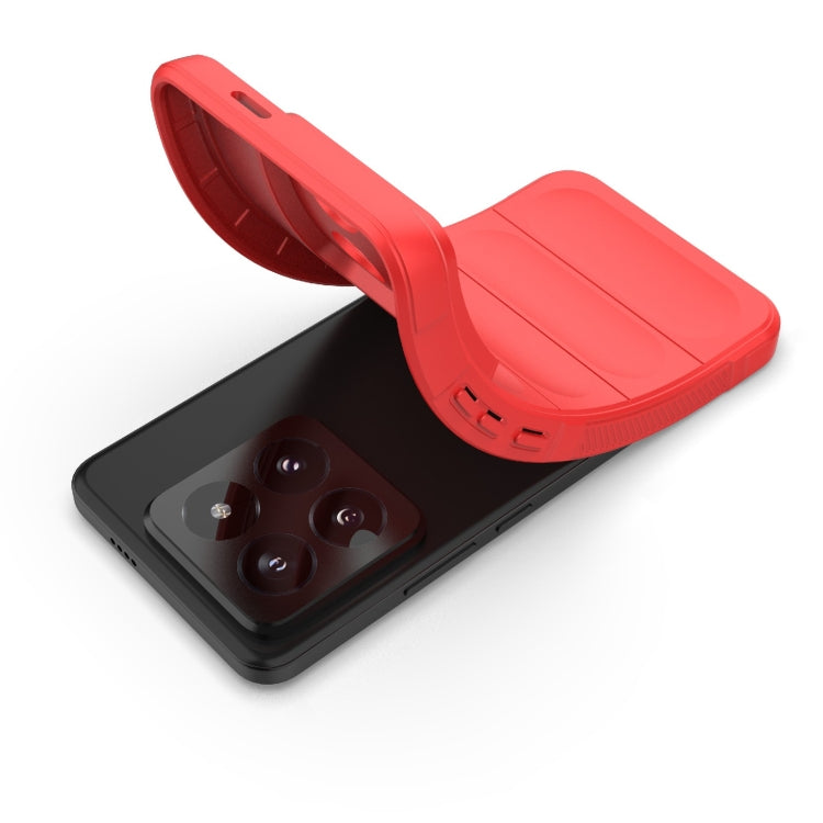 For Xiaomi 14 Pro 5G Magic Shield TPU + Flannel Phone Case(Red) - 14 Pro Cases by PMC TechLife | Online Shopping South Africa | PMC TechLife | Buy Now Pay Later Mobicred