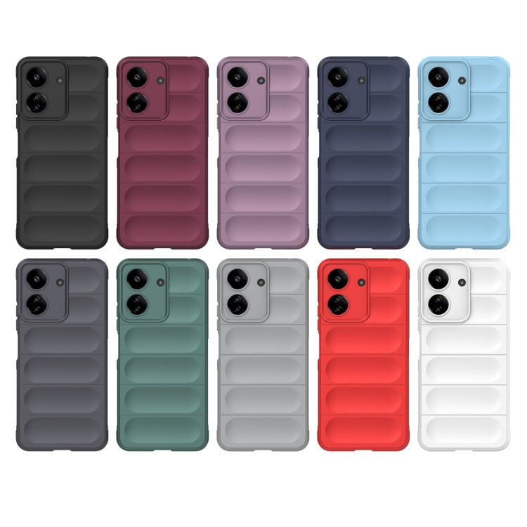 For Xiaomi Redmi 13C 4G Global Magic Shield TPU + Flannel Phone Case(Grey) - free shipping - PMC TechLife - Order now!