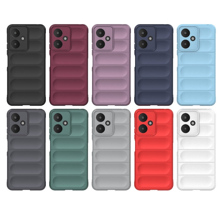 For Xiaomi Redmi 13C 5G Magic Shield TPU + Flannel Phone Case(White) - 13C Cases by PMC TechLife | Online Shopping South Africa | PMC TechLife | Buy Now Pay Later Mobicred
