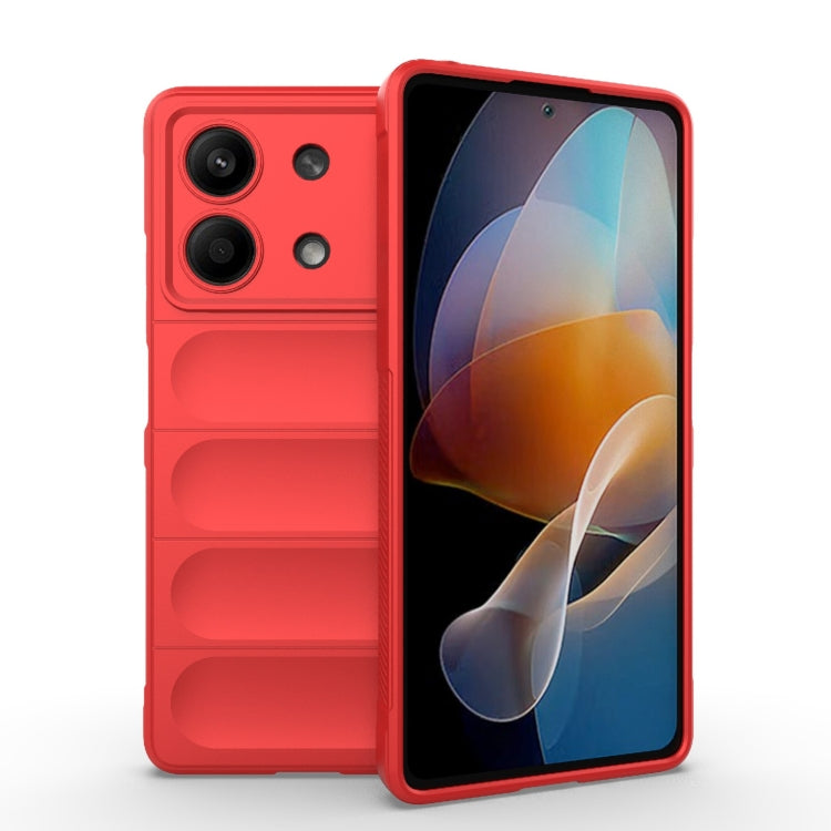 For Xiaomi Redmi Note 13R Pro 5G Magic Shield TPU + Flannel Phone Case(Red) - Xiaomi Cases by PMC TechLife | Online Shopping South Africa | PMC TechLife | Buy Now Pay Later Mobicred