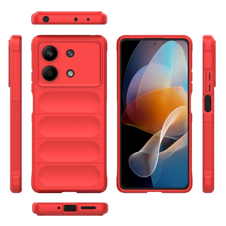 For Xiaomi Redmi Note 13R Pro 5G Magic Shield TPU + Flannel Phone Case(Red) - Xiaomi Cases by PMC TechLife | Online Shopping South Africa | PMC TechLife | Buy Now Pay Later Mobicred